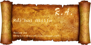 Rábai Atilla névjegykártya